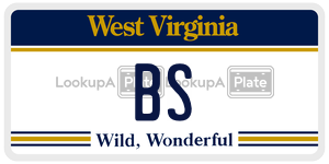 BS  license plate in WV