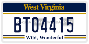 BT04415  license plate in WV
