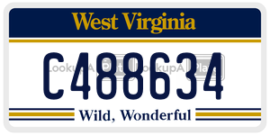 C488634  license plate in WV