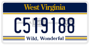 C519188  license plate in WV