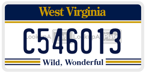 C546013  license plate in WV