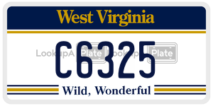 C6325  license plate in WV
