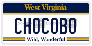 CHOCOBO  license plate in WV