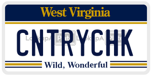 CNTRYCHK  license plate in WV