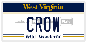 CROW  license plate in WV