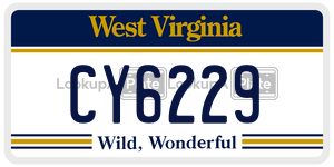 CY6229  license plate in WV