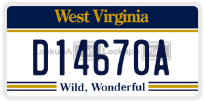 D14670A  license plate in WV