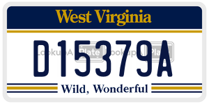 D15379A  license plate in WV