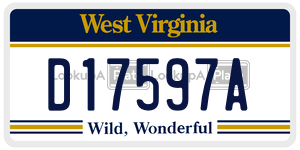 D17597A  license plate in WV