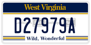 D27979A  license plate in WV