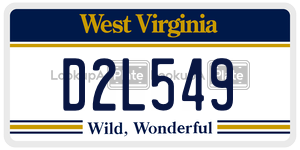 D2L549  license plate in WV