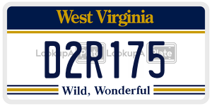 D2R175  license plate in WV