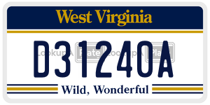 D31240A  license plate in WV