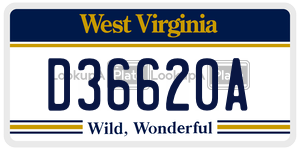 D36620A  license plate in WV