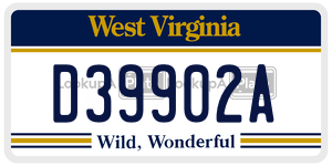 D39902A  license plate in WV