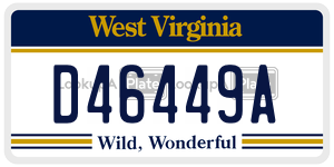 D46449A  license plate in WV