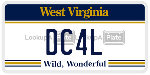 DC4L  license plate in WV