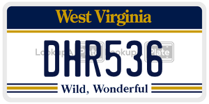 DHR536 license plate in West Virginia