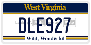 DLE927  license plate in WV