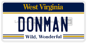 DONMAN  license plate in WV