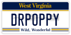 DRPOPPY license plate in West Virginia