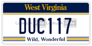 DUC117  license plate in WV
