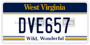 DVE657  license plate in WV