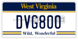 DVG800  license plate in WV