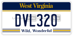 DVL320  license plate in WV