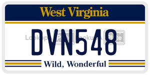 DVN548  license plate in WV