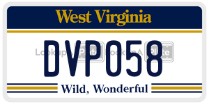 DVP058  license plate in WV