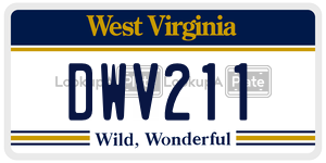 DWV211  license plate in WV