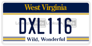 DXL116  license plate in WV