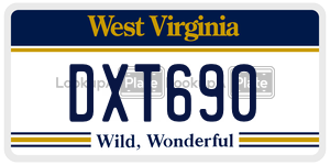 DXT690  license plate in WV