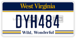 DYH484  license plate in WV
