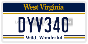DYV340  license plate in WV