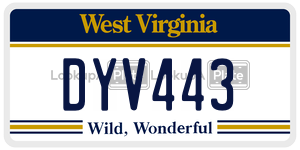 DYV443  license plate in WV