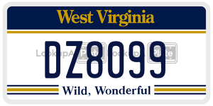 DZ8099 license plate in West Virginia