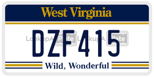 DZF415  license plate in WV