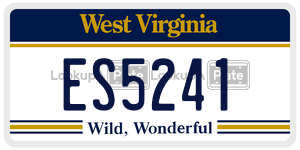 ES5241  license plate in WV
