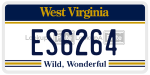 ES6264  license plate in WV