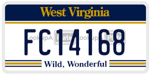 FC14168  license plate in WV