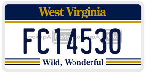 FC14530  license plate in WV