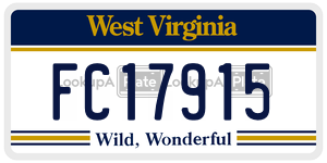 FC17915  license plate in WV