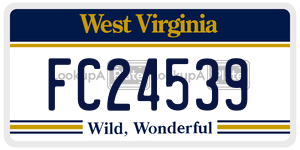 FC24539  license plate in WV