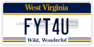 FYT4U  license plate in WV