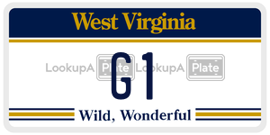 G1  license plate in WV