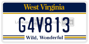G4V813  license plate in WV