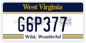 G6P377  license plate in WV