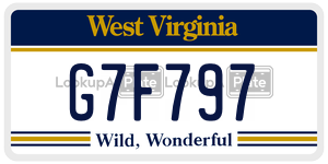 G7F797  license plate in WV